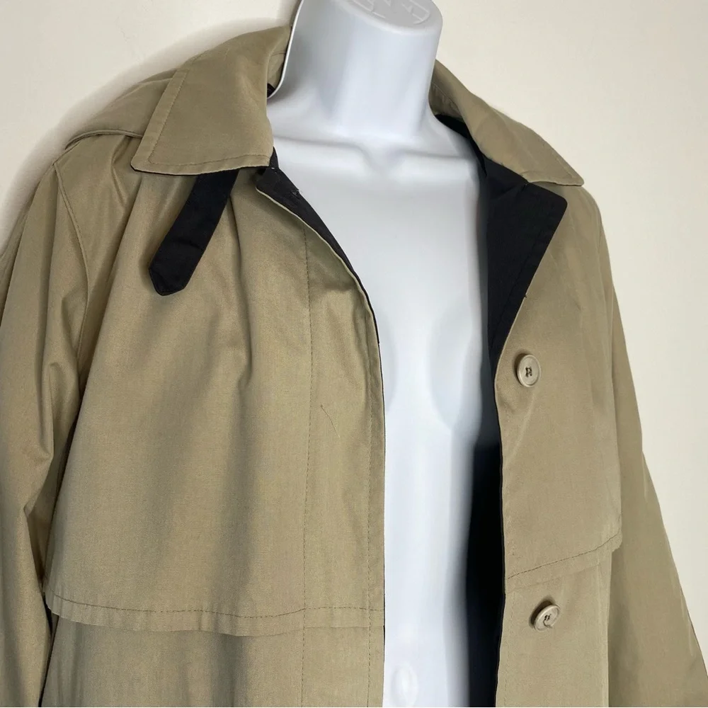 London Fog Vintage Classic Cream Tan Trench Coat